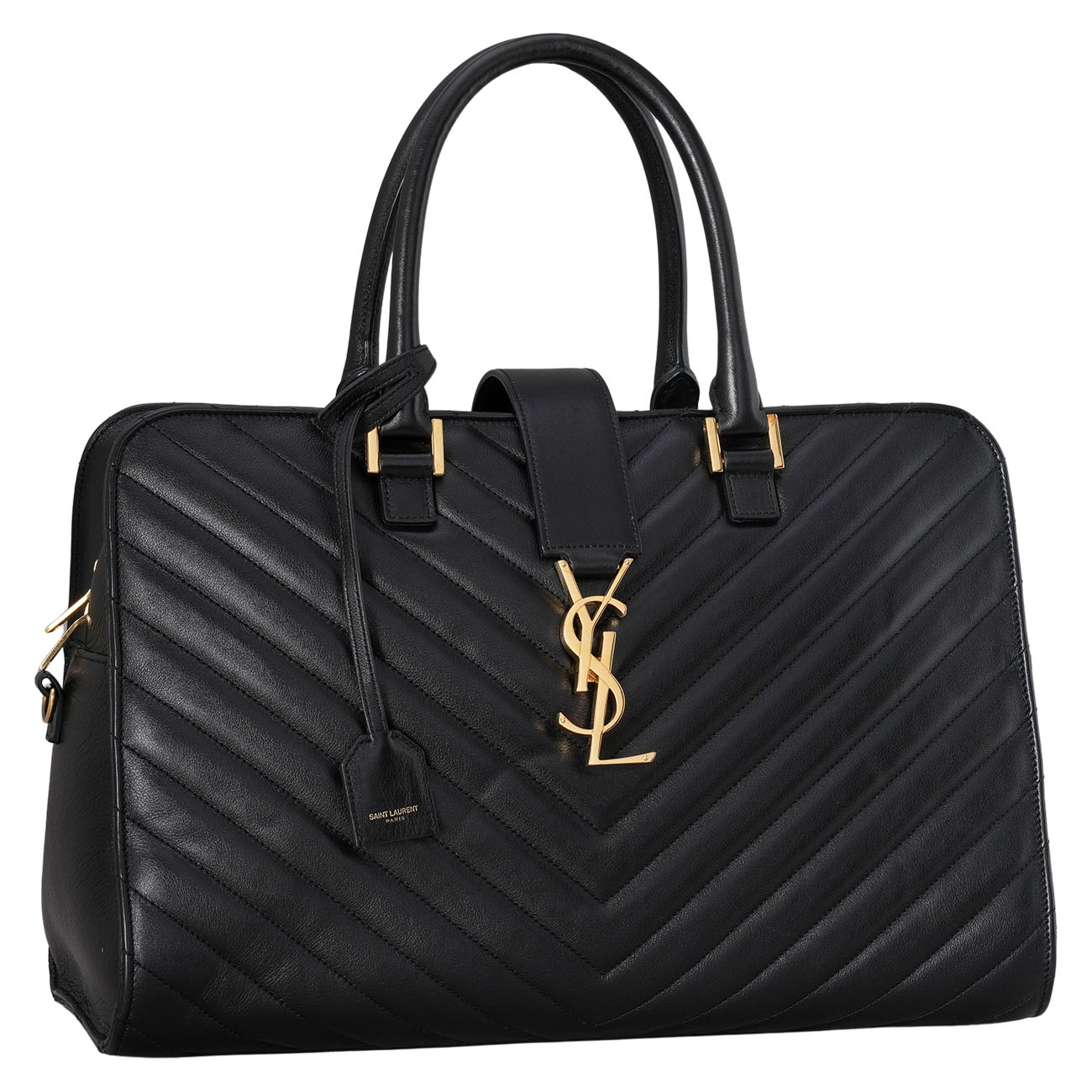 YVES SAINT LAURENT(USED)생로랑 357396 쉐브론 토트백
